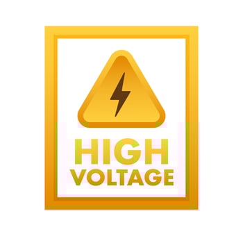 Danger high voltage sign. Danger sign board. Vector stock illustration