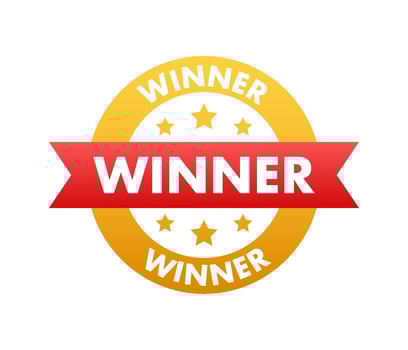 Winner banner. Template vector. Winner Congratulations banner. Vector stock illustration