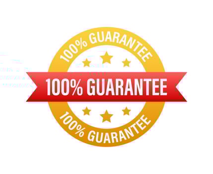 99 guarantee sign, label. Guaranteed tags. Vector stock illustration.