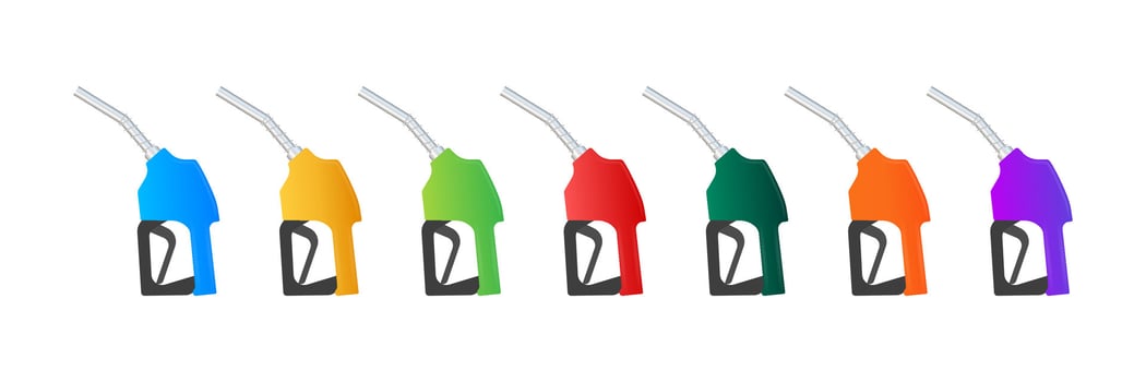Fueling gasoline or diesel vector web banner. Filling stations network, petroleum. Vector illustration.