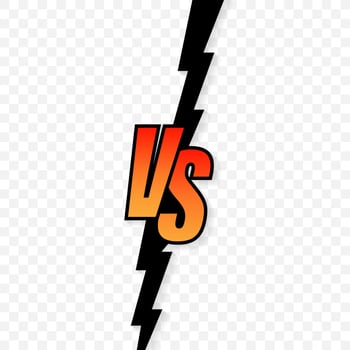 Versus logo vs letters for sports and fight competition. Vector illustration.