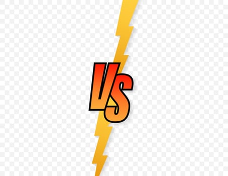 Versus logo vs letters for sports and fight competition. Vector illustration.