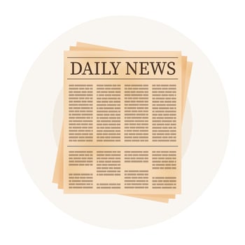 Old vintage newspaper realistic pages templates for you title header edition name text isolated vector stock illustration