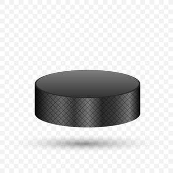 Hockey Puck Isolated on White Background. Vector stock illustration.