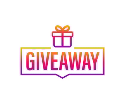 Giveaway banner for social media contests and special offer. Vector stock illustration