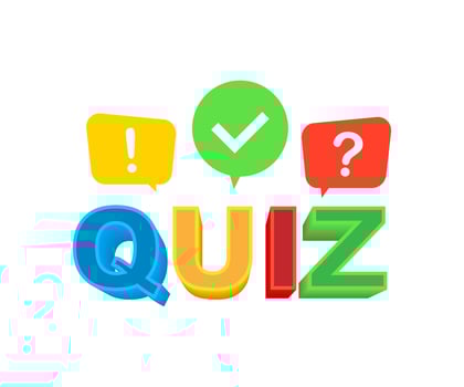 Quiz logo with speech bubble symbols, concept of questionnaire show sing, quiz button, question competition. Vector stock illustration.