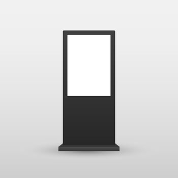 Realistic light box template on white background. Outdoor advertising banner. Vector stock illustration
