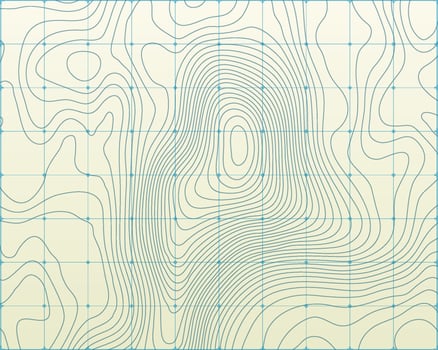 Topographic map. The stylized height of the topographic contour in lines and contours. Vector stock illustration.