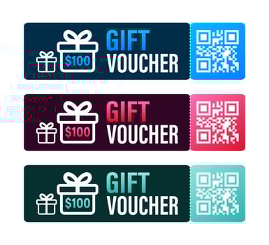 Promo code. Vector Gift Voucher with Coupon Code. Premium eGift Card Background for E commerce, Online Shopping. Marketing. Vector stock illustration