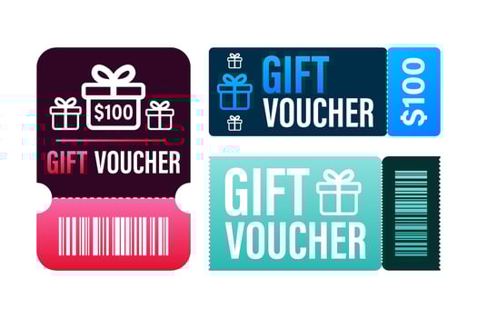 Promo code. Vector Gift Voucher with Coupon Code. Premium eGift Card Background for E commerce, Online Shopping. Marketing. Vector stock illustration