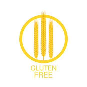 Gluten free. Healthy food labels. Farm product. Vegan food stickers. Vector stock illustration