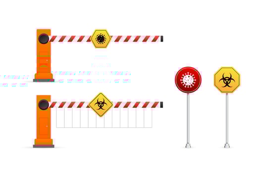 Corona virus prevention. Corona virus infection. Danger symbol. Vector stock illustration