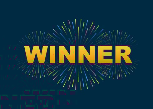 Winner banner. Template vector. Winner Congratulations banner. Vector stock illustration