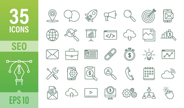 Social media marketing. Business company people. Marketing network. Vector icon design. Vector stock illustration