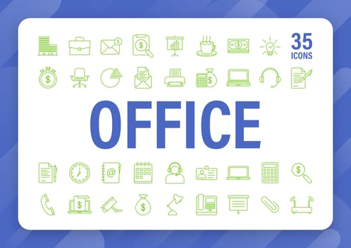 Office icon. Web icon set. Office, great design for any purposes. Vector stock illustration