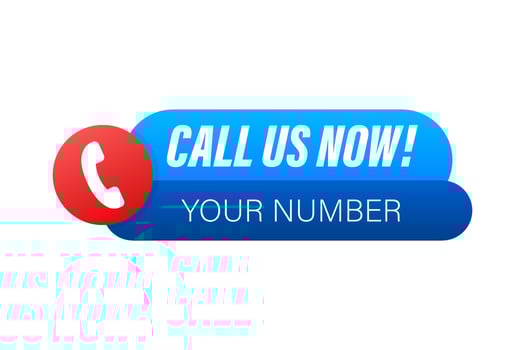Call us now. Information technology. Telephone icon. Customer service. Vector stock illustration.