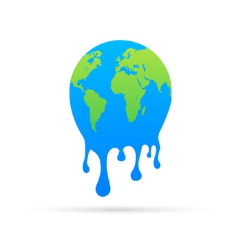 Global warming, Graphic illustration of a melting earth vector