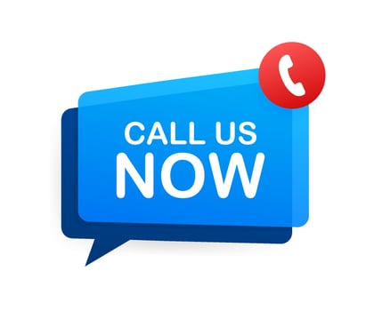 Call us now. Information technology. Telephone icon. Customer service. Vector stock illustration.