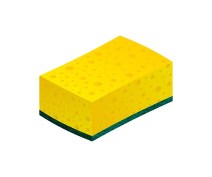 Scouring pads spong for housework cleaning and scouring pad domestic spong work tools. Vector stock illustration