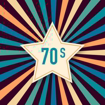 70s, 1970 abstract vector stock retro lines background. Vector illustration
