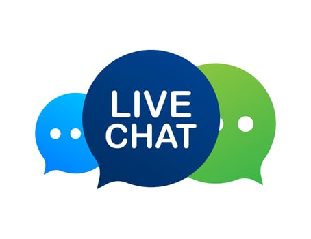 live chat speech bubbles concept. Vector stock illustration