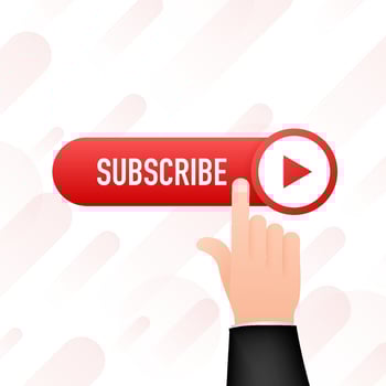 Subscribe Button Template with the notification bell on laptop. News subscribe button. Business concept subscribe. Vector illustration