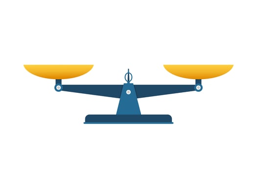 Scales icon. Libra isolated on white background. Vector stock illustration