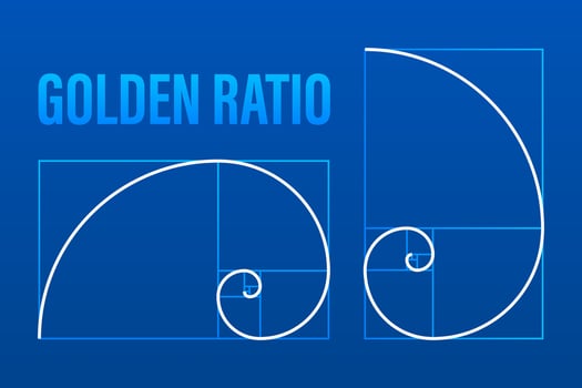 Golden ration. Abstract geometric background. Vector stock illustration. Vector illustration