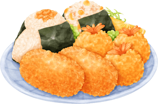 Watercolor Japanese food. png