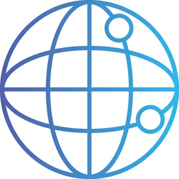 Worldwide Filled Icon vector