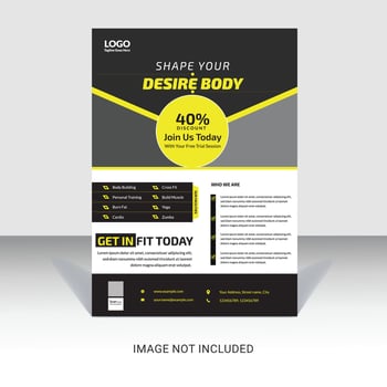 Corporate Vector gym sports flyer and poster template