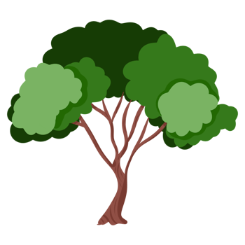 Simple tree element for environment and garden. png