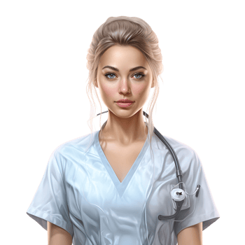 Beautiful Female Nurse Character No Background AI Generated png