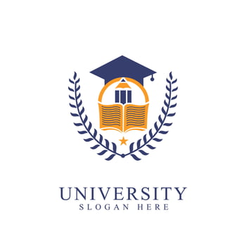 University college school badge logo design vector image. Education badge logo design. University high school emblem