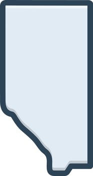color icon for alberta vector