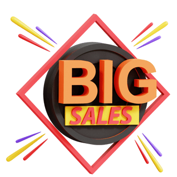 Discount Sale Text 3D Icon png
