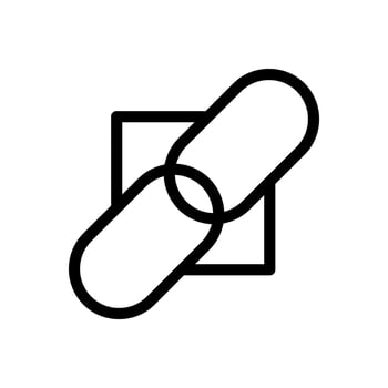 link building Icon design. Vector symbols in trendy and modern line style on white background suitable for the needs of websites, programmers, developers and designers. Icon vector