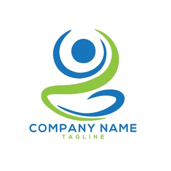 spa yoga wellness logo design vector