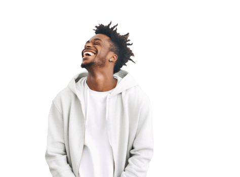 African american man smiling isolated png