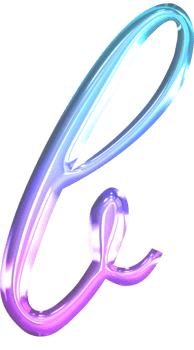 Glossy gradient alphabet png