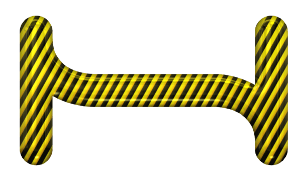 Yellow black danger alphabet png