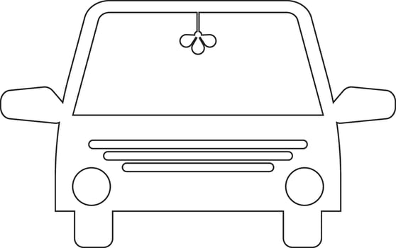 Car line icon design vector
