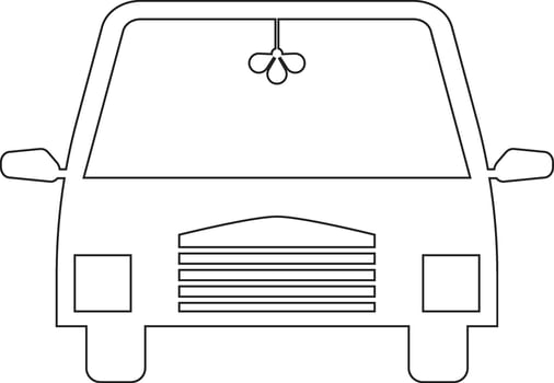 Car line icon design vector