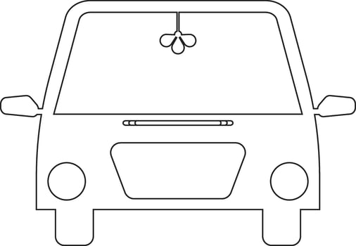 Car line icon design vector