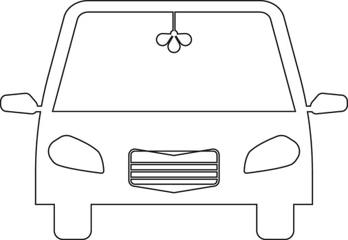 Car line icon design vector