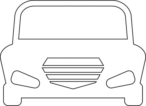 Car line icon design vector