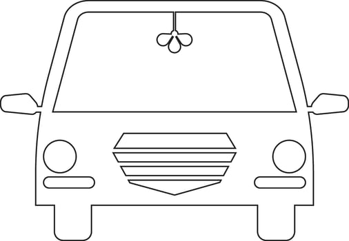 Car line icon design vector