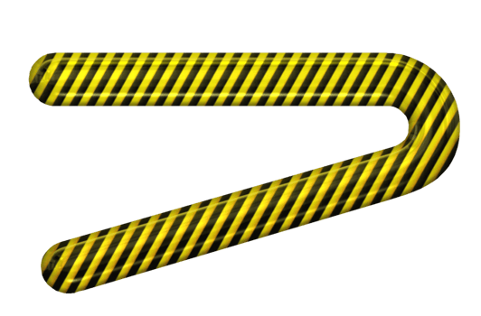 Yellow black danger number 7 png