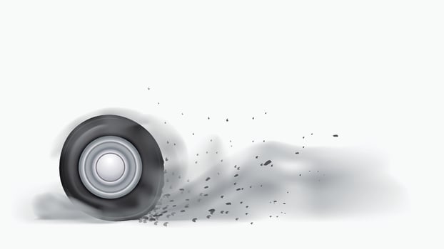 wheel burn out vector