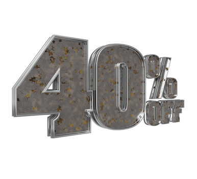 Number 10 to 90 percent 3d for promotion or discount png